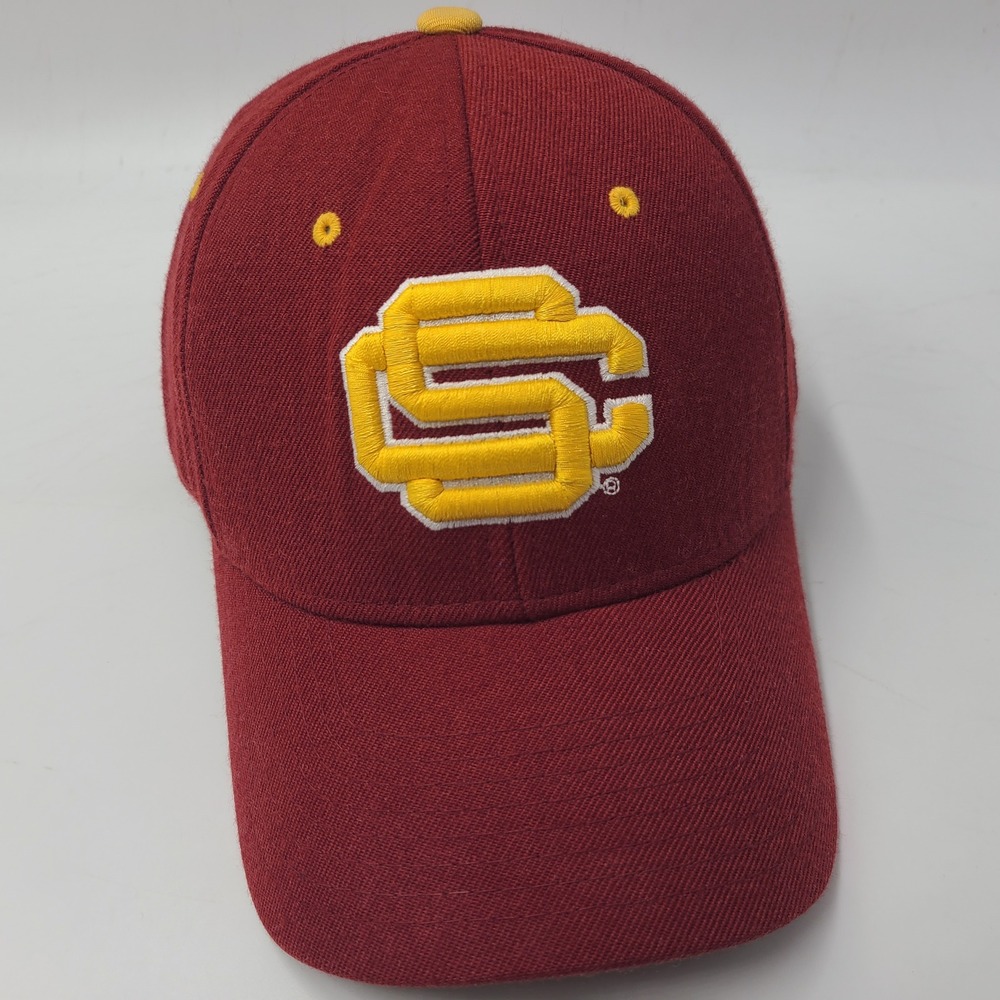 USC Trojans Hat Fitted 7 1/4 Zephyr Red‎ Yellow NCAA University Wool Blend Men